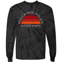 Hocking Hills Park Vintage Sunset Tie-Dye Long Sleeve Shirt