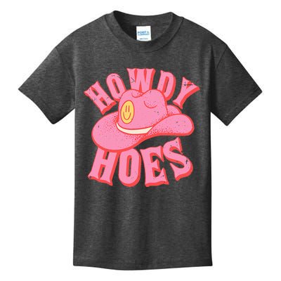 Howdy Hoes Pink Retro Funny Cowboy Cowgirl Western Kids T-Shirt