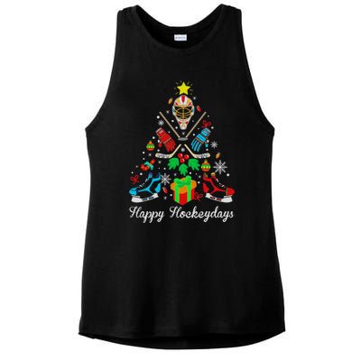 Happy Hockeydays Players With Gift Box A Wonderful Christmas Ladies PosiCharge Tri-Blend Wicking Tank