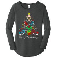 Happy Hockeydays Players With Gift Box A Wonderful Christmas Women's Perfect Tri Tunic Long Sleeve Shirt