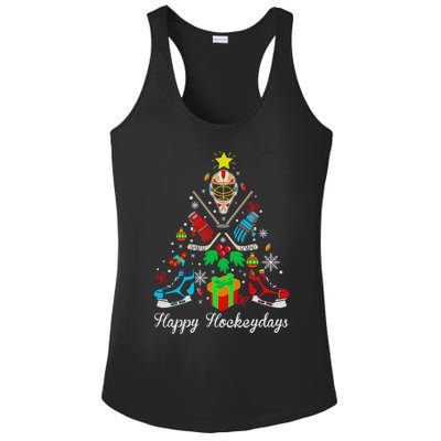 Happy Hockeydays Players With Gift Box A Wonderful Christmas Ladies PosiCharge Competitor Racerback Tank