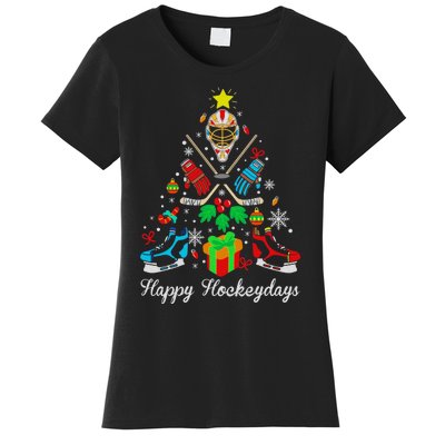 Happy Hockeydays Players With Gift Box A Wonderful Christmas Women's T-Shirt