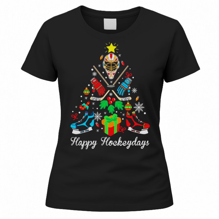 Happy Hockeydays Players With Gift Box A Wonderful Christmas Women's T-Shirt