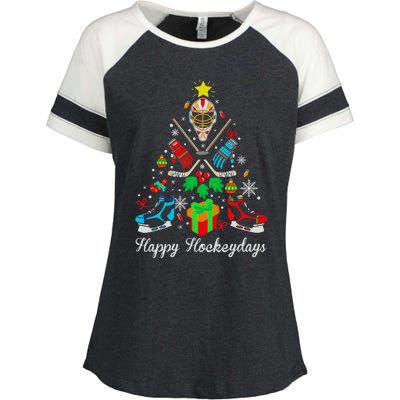 Happy Hockeydays Players With Gift Box A Wonderful Christmas Enza Ladies Jersey Colorblock Tee