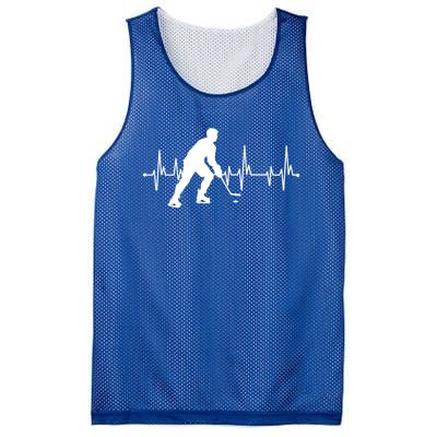 Hockey Heartbeat Pulse Funny Hockey Cute Gift Mesh Reversible Basketball Jersey Tank