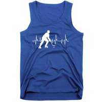 Hockey Heartbeat Pulse Funny Hockey Cute Gift Tank Top