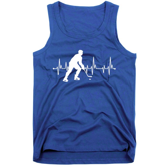 Hockey Heartbeat Pulse Funny Hockey Cute Gift Tank Top