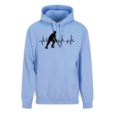 Hockey Heartbeat Pulse Funny Hockey Cute Gift Unisex Surf Hoodie