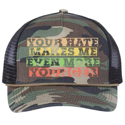 Hate Hater Positiv Stay Strong Gift Retro Rope Trucker Hat Cap