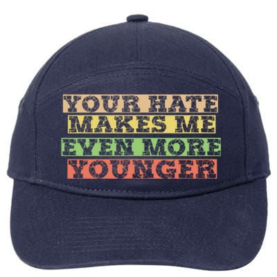 Hate Hater Positiv Stay Strong Gift 7-Panel Snapback Hat