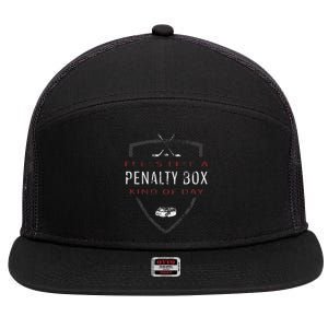 Hockey Hockey Player Fan Funny Hockey 7 Panel Mesh Trucker Snapback Hat