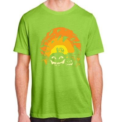 Happy Halloween Pumpkin Bat Trick Or Treat Scary Night Adult ChromaSoft Performance T-Shirt