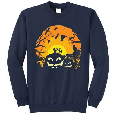 Happy Halloween Pumpkin Bat Trick Or Treat Scary Night Sweatshirt