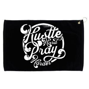 Hustle Hard Pray Harder Grommeted Golf Towel