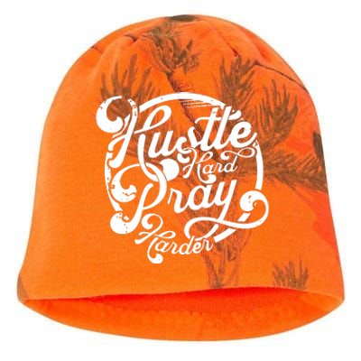 Hustle Hard Pray Harder Kati - Camo Knit Beanie