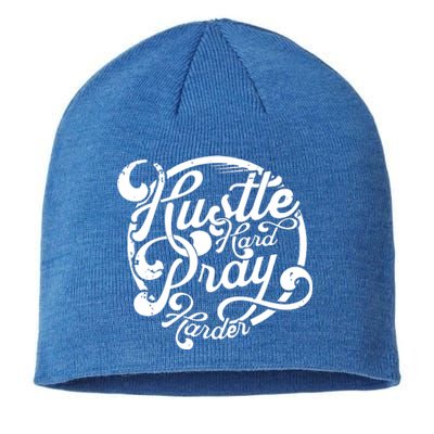 Hustle Hard Pray Harder Sustainable Beanie