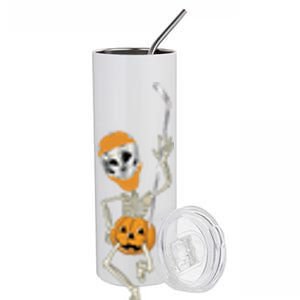 Halloween Hockey Player Skeleton Ice Hockey Lovers Costume Meaningful Gift Stainless Steel Tumbler