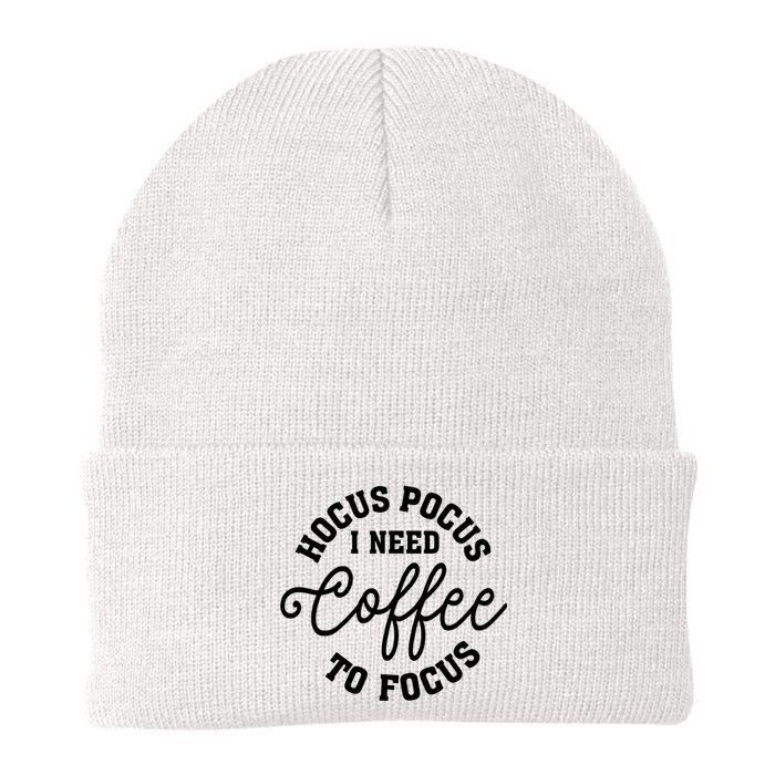 Halloween Hocus Pocus I Need Coffee To Focus Knit Cap Winter Beanie