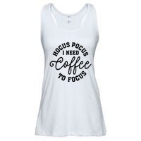 Halloween Hocus Pocus I Need Coffee To Focus Ladies Essential Flowy Tank