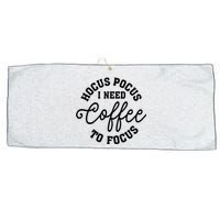 Halloween Hocus Pocus I Need Coffee To Focus Large Microfiber Waffle Golf Towel