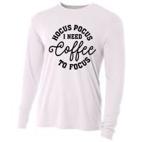 Halloween Hocus Pocus I Need Coffee To Focus Cooling Performance Long Sleeve Crew