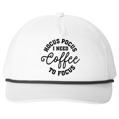 Halloween Hocus Pocus I Need Coffee To Focus Snapback Five-Panel Rope Hat