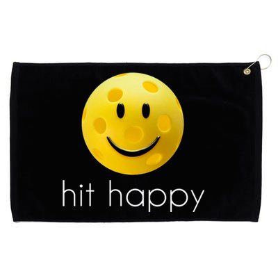 Hit Happy Pickleball Gift Grommeted Golf Towel