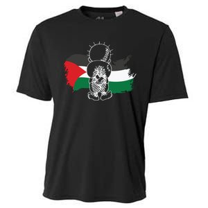 Hanzala Hanzala Palestine Care About Human Rights Freedom Palestine Cooling Performance Crew T-Shirt