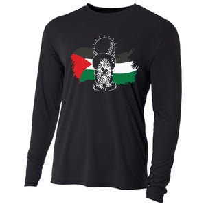 Hanzala Hanzala Palestine Care About Human Rights Freedom Palestine Cooling Performance Long Sleeve Crew