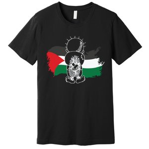 Hanzala Hanzala Palestine Care About Human Rights Freedom Palestine Premium T-Shirt