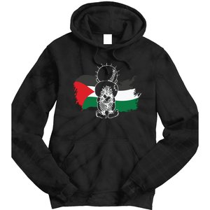 Hanzala Hanzala Palestine Care About Human Rights Freedom Palestine Tie Dye Hoodie