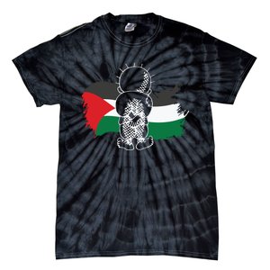 Hanzala Hanzala Palestine Care About Human Rights Freedom Palestine Tie-Dye T-Shirt