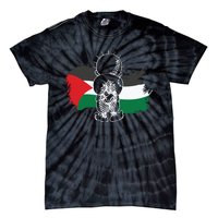 Hanzala Hanzala Palestine Care About Human Rights Freedom Palestine Tie-Dye T-Shirt