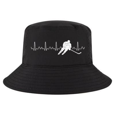 Heartbeat Hockey Player Goalie Sports Athlete Ice Hockey Cool Gift Cool Comfort Performance Bucket Hat