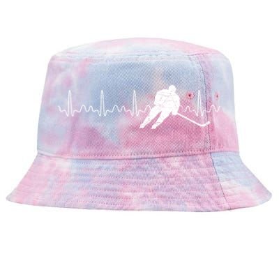 Heartbeat Hockey Player Goalie Sports Athlete Ice Hockey Cool Gift Tie-Dyed Bucket Hat