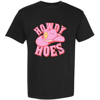 Howdy Hoes Pink Retro Funny Cowboy Cowgirl Western Garment-Dyed Heavyweight T-Shirt