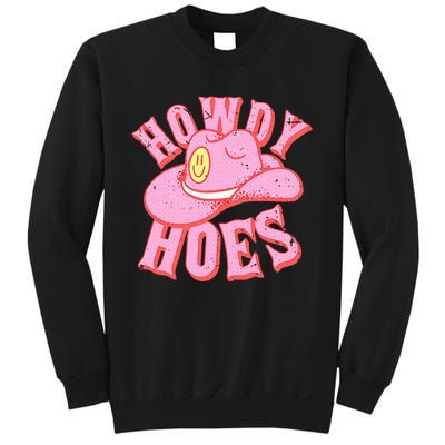 Howdy Hoes Pink Retro Funny Cowboy Cowgirl Western Sweatshirt