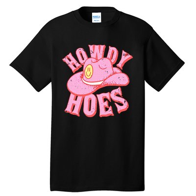 Howdy Hoes Pink Retro Funny Cowboy Cowgirl Western Tall T-Shirt