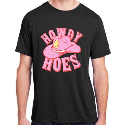 Howdy Hoes Pink Retro Funny Cowboy Cowgirl Western Adult ChromaSoft Performance T-Shirt