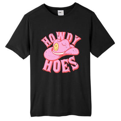 Howdy Hoes Pink Retro Funny Cowboy Cowgirl Western Tall Fusion ChromaSoft Performance T-Shirt