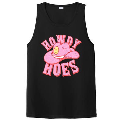 Howdy Hoes Pink Retro Funny Cowboy Cowgirl Western PosiCharge Competitor Tank