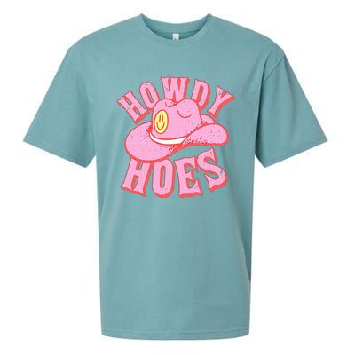 Howdy Hoes Pink Retro Funny Cowboy Cowgirl Western Sueded Cloud Jersey T-Shirt