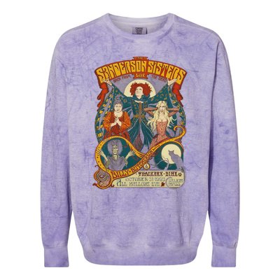 Halloween Hocus Pocus Sanderson Sisters Colorblast Crewneck Sweatshirt