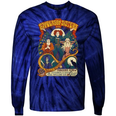 Halloween Hocus Pocus Sanderson Sisters Tie-Dye Long Sleeve Shirt