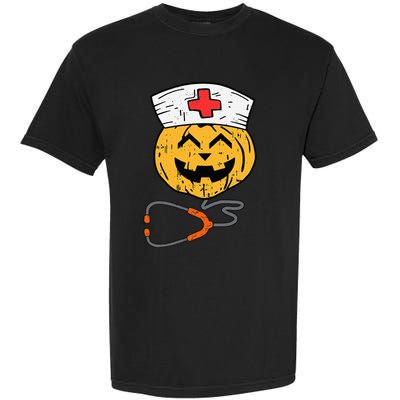 Happy Halloween Pumpkin Nurse Nursing Funny Halloween nurse Garment-Dyed Heavyweight T-Shirt