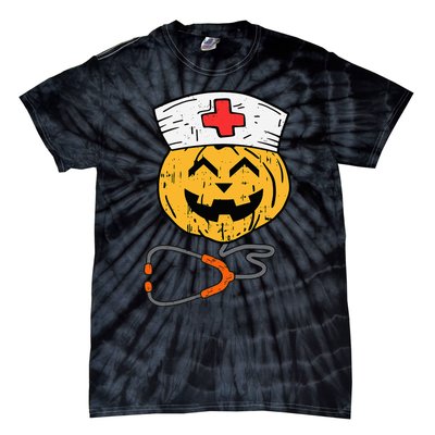 Happy Halloween Pumpkin Nurse Nursing Funny Halloween nurse Tie-Dye T-Shirt