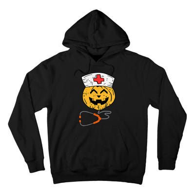 Happy Halloween Pumpkin Nurse Nursing Funny Halloween nurse Tall Hoodie