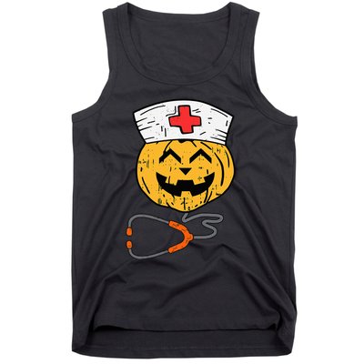 Happy Halloween Pumpkin Nurse Nursing Funny Halloween nurse Tank Top