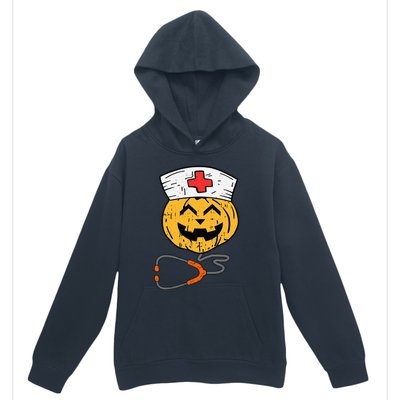 Happy Halloween Pumpkin Nurse Nursing Funny Halloween nurse Urban Pullover Hoodie