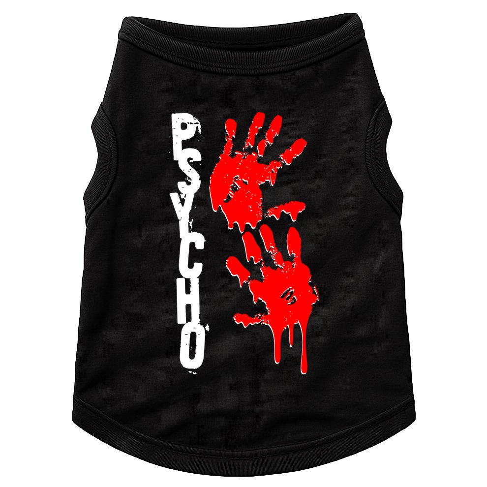 Halloween Horror Psycho Hand Prints Doggie Tank
